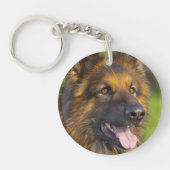 ペットパーソナライズされたメモリアルレインボーブリッジ犬写真 キーホルダー (正面)