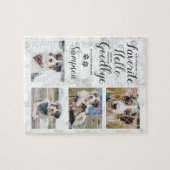 ペットパーソナライズされたメモリアル写真コラージュ ジグソーパズル (横)