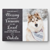 ペットパーソナライズされたメモリアル形見ドッグフォト フォトプラーク (正面)