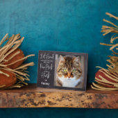 ペットパーソナライズされたメモリアル手プリントキャットフォト フォトプラーク (側面)