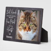 ペットパーソナライズされたメモリアル手プリントキャットフォト フォトプラーク (側面)