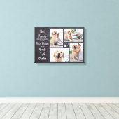 ペットパーソナライズされたメモリアル記念写真コラージュ キャンバスプリント (インサイチュ (ウッドフロア))