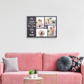 ペットパーソナライズされたメモリアル記念写真コラージュ キャンバスプリント (インサイチュ (リビング))