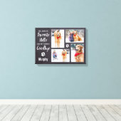 ペットパーソナライズされたメモリアル記念写真コラージュ キャンバスプリント (インサイチュ (ウッドフロア))