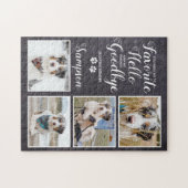 ペットパーソナライズされたメモリアル記念写真コラージュ ジグソーパズル (横)