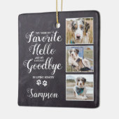 ペットパーソナライズされたメモリアル記念写真コラージュ セラミックオーナメント (左)