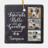 ペットパーソナライズされたメモリアル記念写真コラージュ セラミックオーナメント (正面)