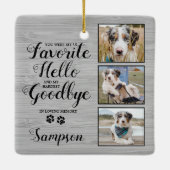 ペットパーソナライズされたメモリアル記念写真 セラミックオーナメント (裏面)