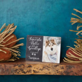 ペットパーソナライズされたメモリアル記念写真 フォトプラーク (側面)