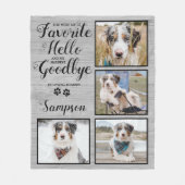 ペットパーソナライズされたメモリアル記念写真 フリースブランケット (正面)