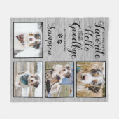 ペットパーソナライズされたメモリアル記念写真 フリースブランケット (正面(横))