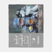 ペットパーソナライズされたメモリアル詩写真 フリースブランケット (正面)