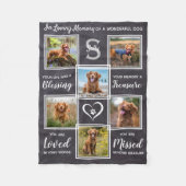 ペットパーソナライズされたメモリアル フリースブランケット (正面)