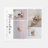 ペットパーソナライズされたメモリアル フリースブランケット (正面(横))