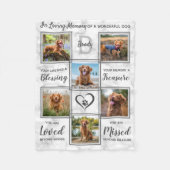 ペットパーソナライズされたメモリアル フリースブランケット (正面)