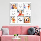 ペットパーソナライズされたメモリユニーク5フォトコラージュ キャンバスプリント (インサイチュ (リビング))