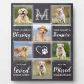 ペットパーソナライズされたメモリユニーク6フォトコラージュ フォトプラーク (正面)