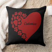 ペットパーソナライズされたラブハート クッション (ブランケット)