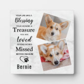 ペットパーソナライズされたロス写真ペット記念館 フォトプラーク (正面)