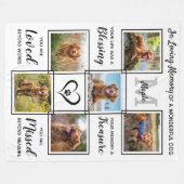 ペットパーソナライズされたロス記念ペット犬メモリアル フリースブランケット (正面(横))