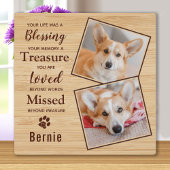 ペットパーソナライズされたロス記念ペット記念写真 フォトプラーク