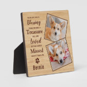 ペットパーソナライズされたロス記念ペット記念写真 フォトプラーク (正面)