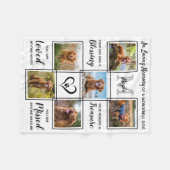 ペットパーソナライズされたロス記念ペット フリースブランケット (正面(横))