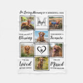 ペットパーソナライズされたロス記念ペット フリースブランケット (正面)