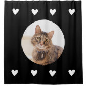 ペットパーソナライズされた写真かわいい猫シャワーカーテン シャワーカーテン (正面)