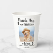 ペットパーソナライズされた写真感謝結婚犬 紙コップ (裏面)