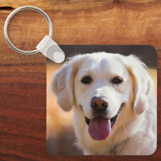 ペットパーソナライズされた写真 キーホルダー (正面)