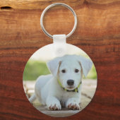 ペットパーソナライズされた写真 キーホルダー (正面)