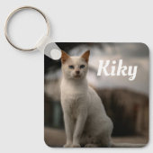 ペットパーソナライズされた写真 キーホルダー (正面)