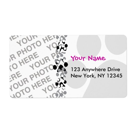 ペットパーソナライズされた写真 ラベル (正面)