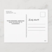 ペットパーソナライズされた写真JOY手のプリントドッグ シーズンポストカード (裏面)