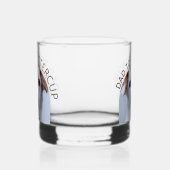 ペットパーソナライズされた名へのドッグフォトパパ ウイスキーグラス (左)