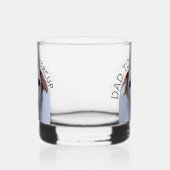 ペットパーソナライズされた名へのドッグフォトパパ ウイスキーグラス (右)