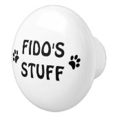 ペットパーソナライズされた名引き出しまたは戸棚 セラミックノブ (右)