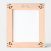 ペットパーソナライズされた名犬ハートポープリントカスタム レーザー彫刻フレーム (正面)