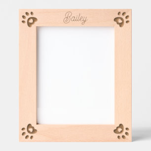 ペットパーソナライズされた名犬ハートポープリントカスタム レーザー彫刻フレーム
