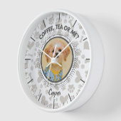 ペットパーソナライズされた好きユニークのための壁時計 壁時計 (傾斜)