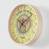 ペットパーソナライズされた好きユニークのための壁時計 壁時計 (傾斜)