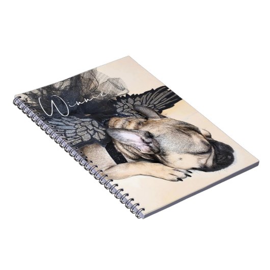 ペットパーソナライズされた愛犬の写真 ノートブック (右側)
