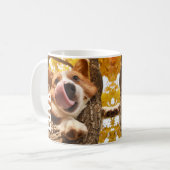 ペットパーソナライズされた犬のオーナー コーヒーマグカップ (正面左)