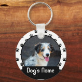 ペットパーソナライズされた犬のキーチェーン キーホルダー (正面)