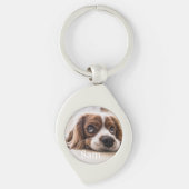 ペットパーソナライズされた犬の愛愛人記念の名 キーホルダー (正面)