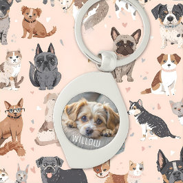 ペットパーソナライズされた犬の愛愛人記念の名 キーホルダー