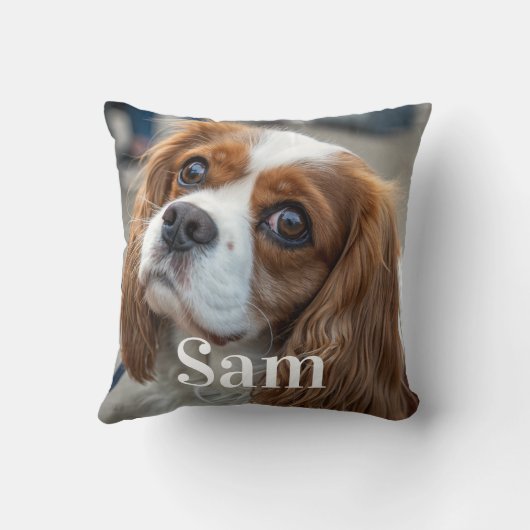 ペットパーソナライズされた犬の愛愛人記念の名 クッション (裏面)