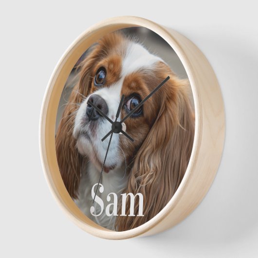 ペットパーソナライズされた犬の愛愛人記念の名 壁時計 (傾斜)