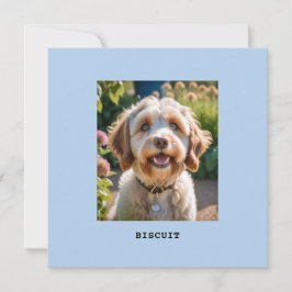 ペットパーソナライズされた犬の猫写真名挨拶カード